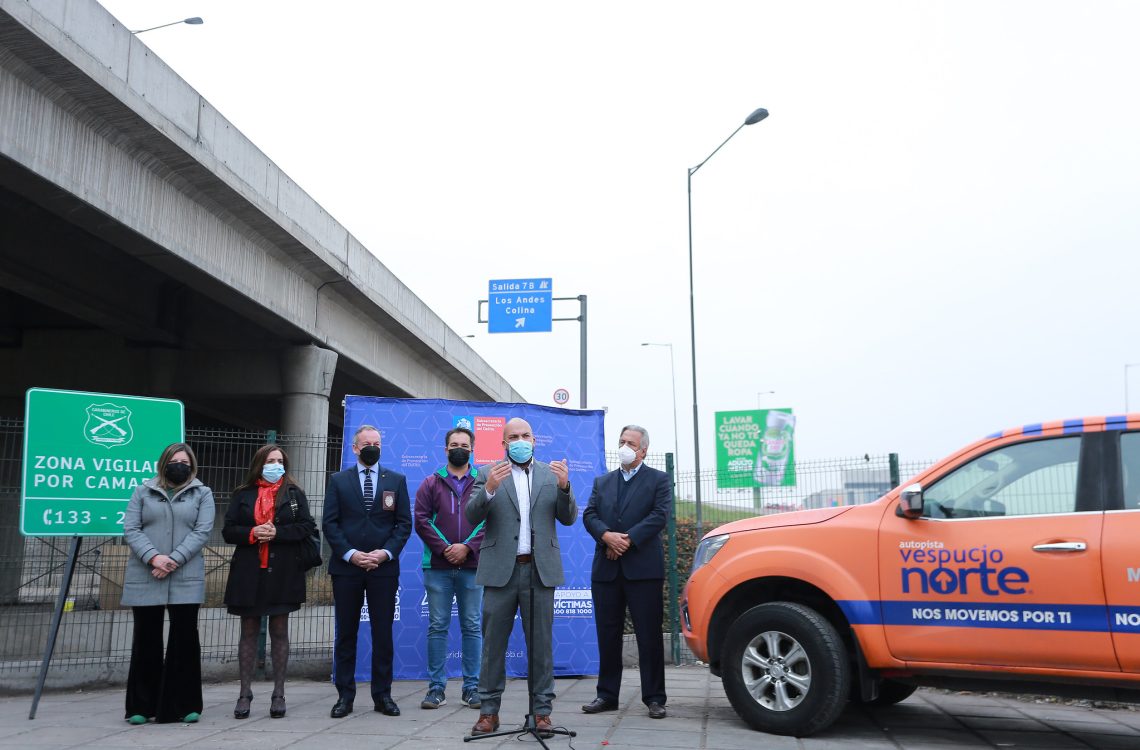 Subsecretario encabeza inauguración de cámaras en autopista Vespucio Norte con Ruta Libertadores